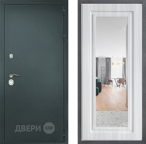 Дверь Дверной континент Рубикон Серебро Дизайн ФЛЗ Зеркало Сандал белый в Черноголовке