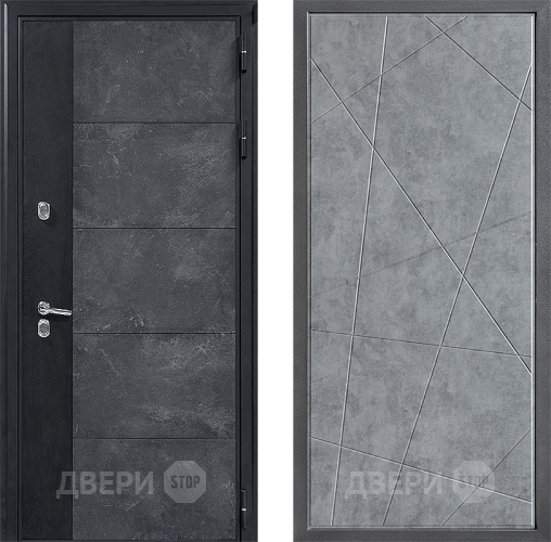 Дверь Дверной континент ДК-15 Бетон ТЕРМО ФЛ-655 Бетон серый в Черноголовке
