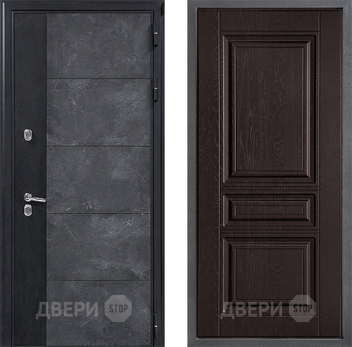 Входная металлическая Дверь Дверной континент ДК-15 Бетон ТЕРМО ФЛ-243 Дуб шоколадный в Черноголовке