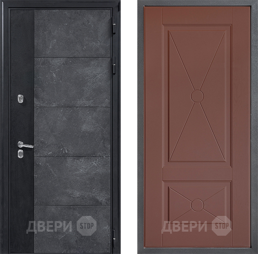 Входная металлическая Дверь Дверной континент ДК-15 Бетон ТЕРМО ФЛ-617 Ясень шоколадный в Черноголовке