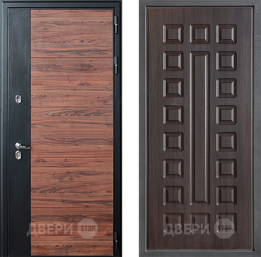 Входная металлическая Дверь Дверной континент ДК-15 Красное Дерево ТЕРМО ФЛ-183 Венге в Черноголовке