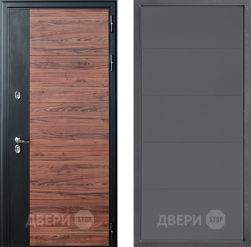 Входная металлическая Дверь Дверной континент ДК-15 Красное Дерево ТЕРМО ФЛ-649 Графит софт в Черноголовке