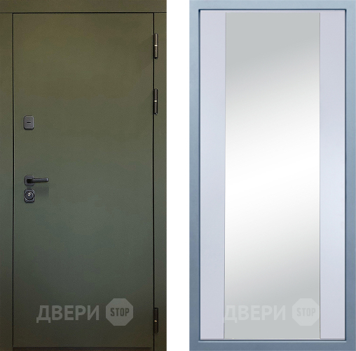 Входная металлическая Дверь Дива МД-61 Д-15 Зеркало Белый в Черноголовке