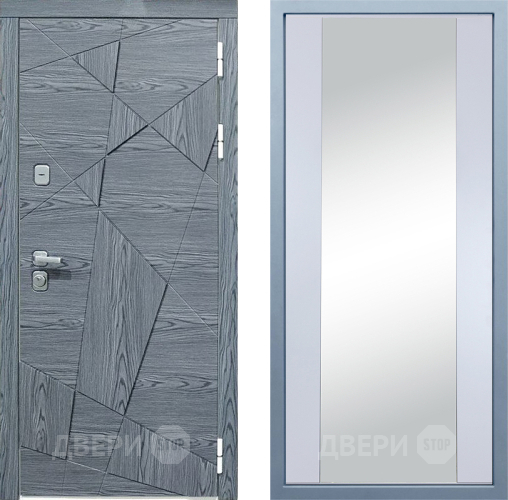 Входная металлическая Дверь Дива МД-97/3 Д-15 Зеркало Белый в Черноголовке