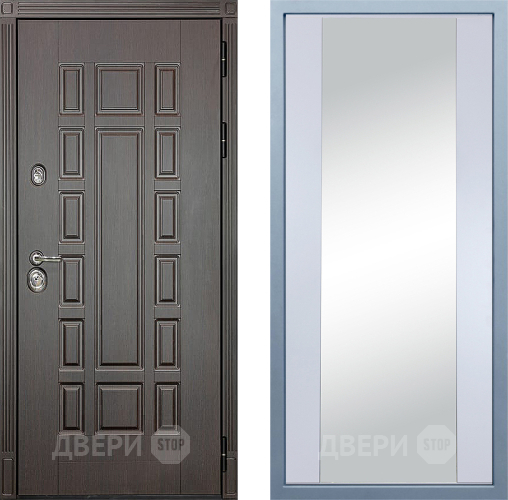 Входная металлическая Дверь Дива МД-38 Д-15 Зеркало Белый в Черноголовке