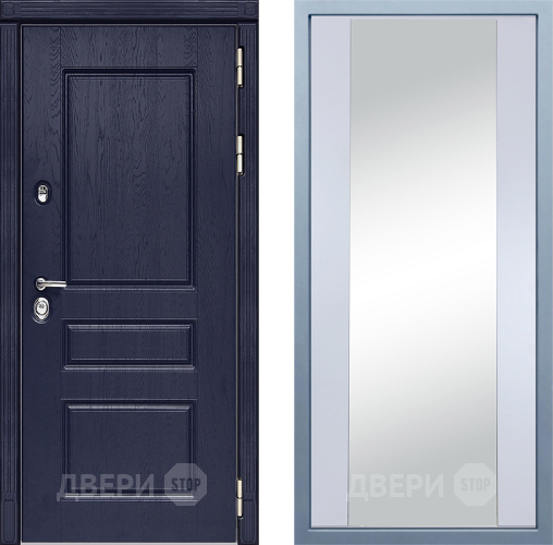 Входная металлическая Дверь Дива МД-45 Д-15 Зеркало Белый в Черноголовке
