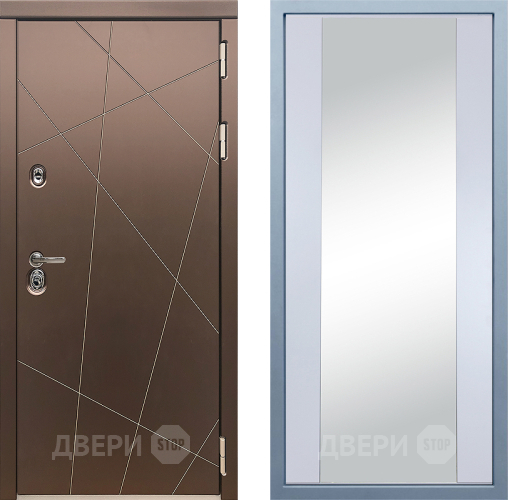 Входная металлическая Дверь Дива МД-50 Д-15 Зеркало Белый в Черноголовке