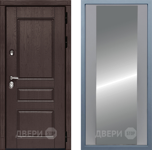 Входная металлическая Дверь Дива МД-90 Д-15 Зеркало Силк Маус в Черноголовке