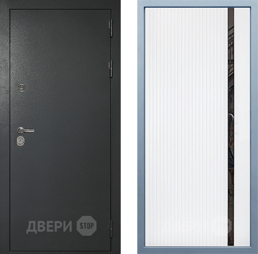 Входная металлическая Дверь Дива МД-40 Титан МХ-46 Белый матовый в Черноголовке