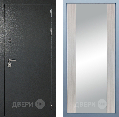 Дверь Дива МД-40 Титан Д-15 Зеркало Сандал белый в Черноголовке