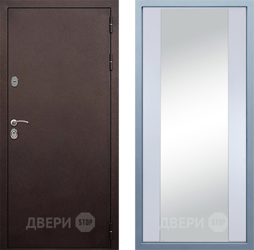 Дверь Дива МД-40 Медь Д-15 Зеркало Белый в Черноголовке