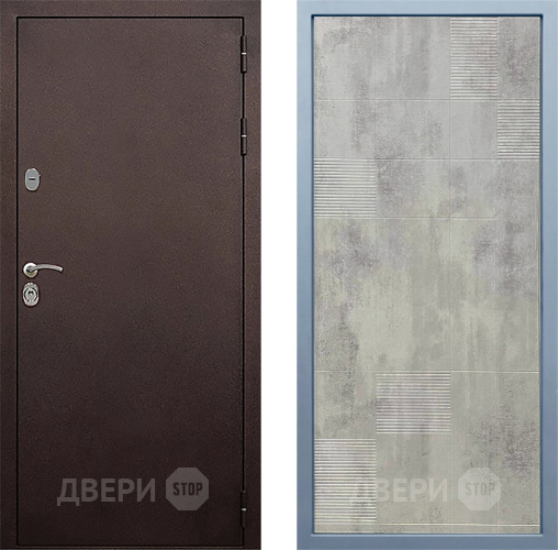 Входная металлическая Дверь Дива МД-40 Медь Д-4 Бетон темный в Черноголовке