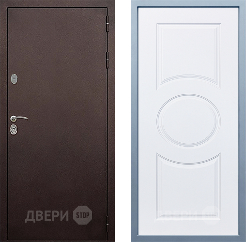 Входная металлическая Дверь Дива МД-40 Медь Д-8 Белый в Черноголовке