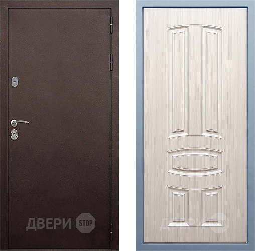 Входная металлическая Дверь Дива МД-40 Медь М-3 Сандал белый в Черноголовке