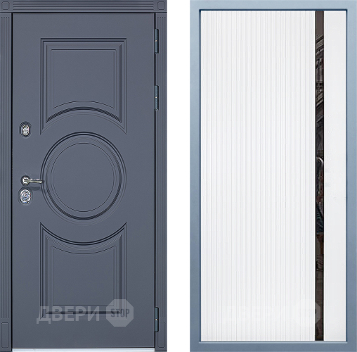 Входная металлическая Дверь Дива МХ-30 STR МХ-46 Белый матовый в Черноголовке