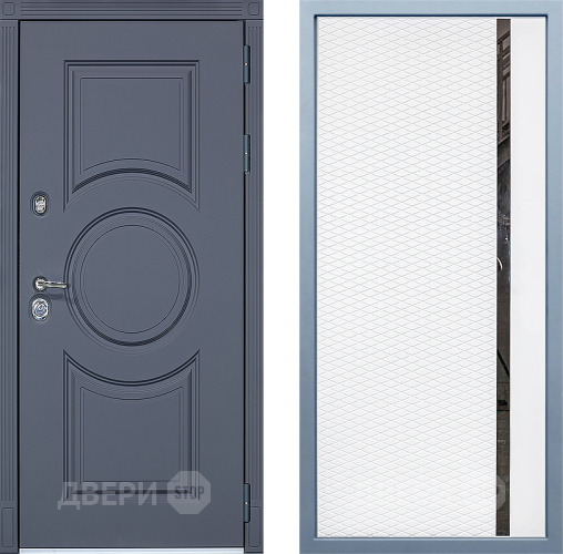 Входная металлическая Дверь Дива МХ-30 STR МХ-47 Белый матовый в Черноголовке