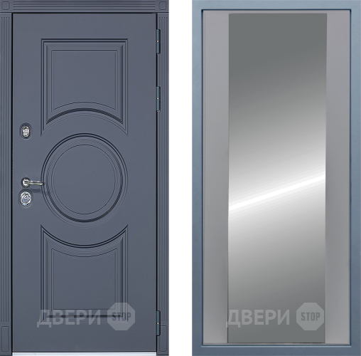 Входная металлическая Дверь Дива МХ-30 STR Д-15 Зеркало Силк Маус в Черноголовке