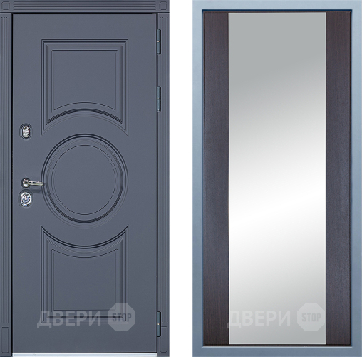 Входная металлическая Дверь Дива МХ-30 STR Д-15 Зеркало Венге в Черноголовке