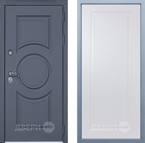 Входная металлическая Дверь Дива МХ-30 STR Н-10 Белый в Черноголовке