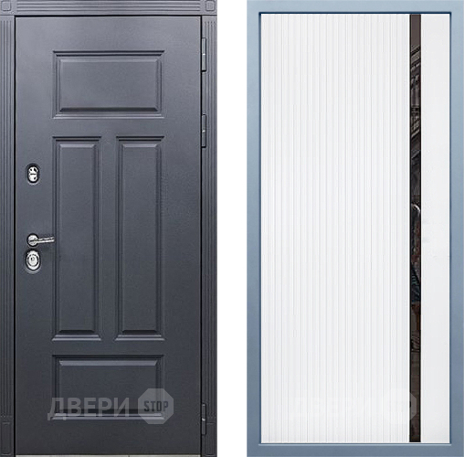 Входная металлическая Дверь Дива МХ-29 STR МХ-46 Белый матовый в Черноголовке