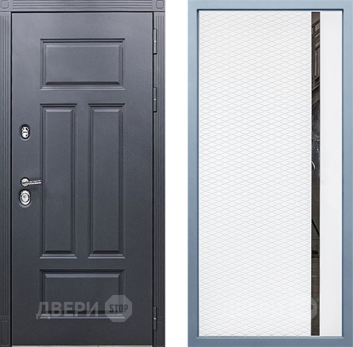 Входная металлическая Дверь Дива МХ-29 STR МХ-47 Белый матовый в Черноголовке