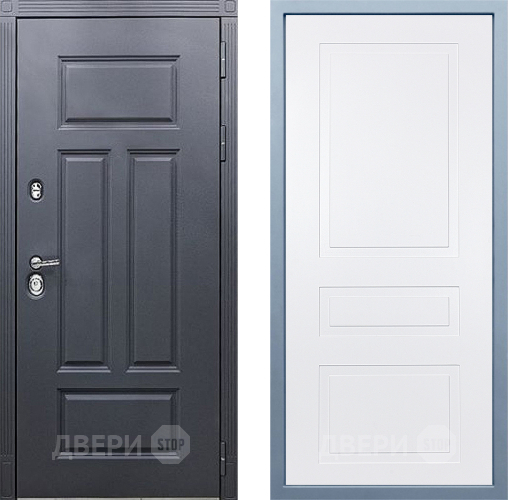 Входная металлическая Дверь Дива МХ-29 STR Н-13 Белый в Черноголовке