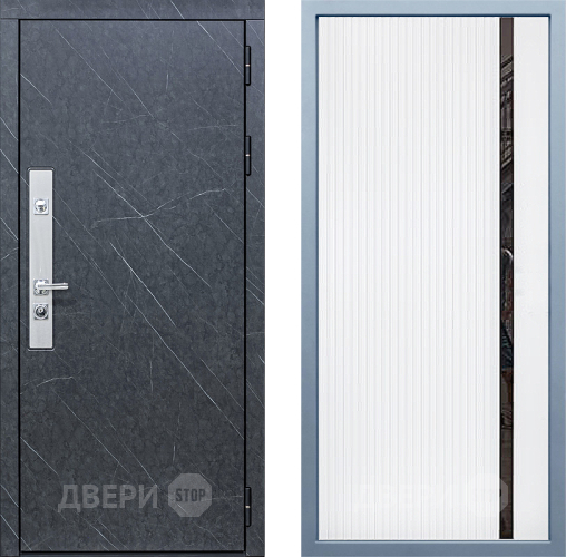 Входная металлическая Дверь Дива МХ-26 STR МХ-46 Белый матовый в Черноголовке