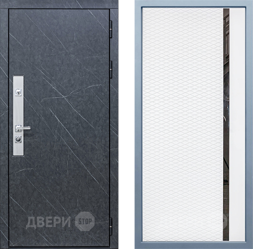 Входная металлическая Дверь Дива МХ-26 STR МХ-47 Белый матовый в Черноголовке