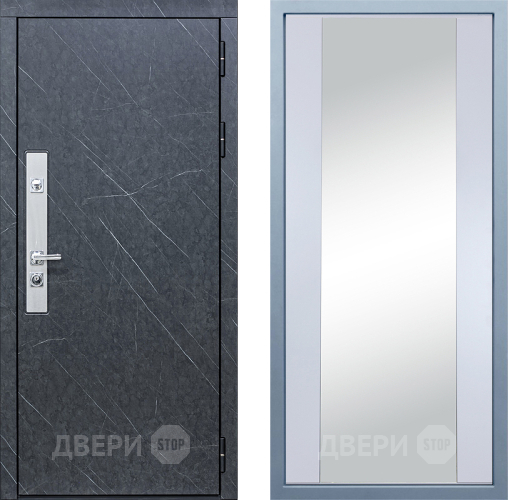 Входная металлическая Дверь Дива МХ-26 STR Д-15 Зеркало Белый в Черноголовке