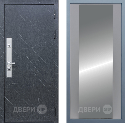 Входная металлическая Дверь Дива МХ-26 STR Д-15 Зеркало Силк Маус в Черноголовке