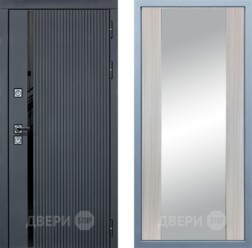 Входная металлическая Дверь Дива МХ-46 STR Д-15 Зеркало Сандал белый в Черноголовке