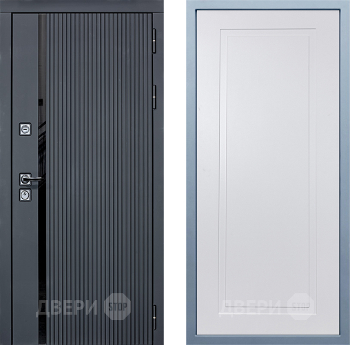 Входная металлическая Дверь Дива МХ-46 STR Н-10 Белый в Черноголовке