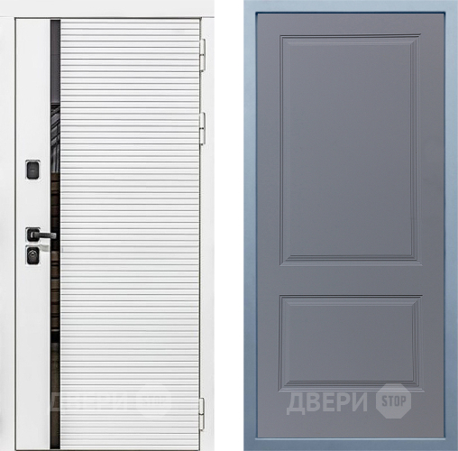 Входная металлическая Дверь Дива МХ-45 Белая STR Д-7 Силк Маус в Черноголовке