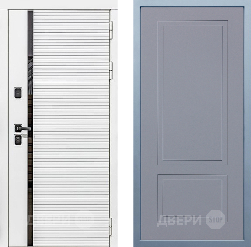 Входная металлическая Дверь Дива МХ-45 Белая STR Н-7 Силк Маус в Черноголовке