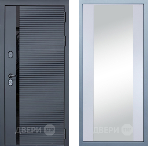 Входная металлическая Дверь Дива МХ-45 STR Д-15 Зеркало Белый в Черноголовке