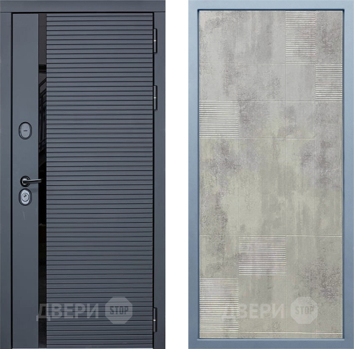 Входная металлическая Дверь Дива МХ-45 STR Д-4 Бетон темный в Черноголовке