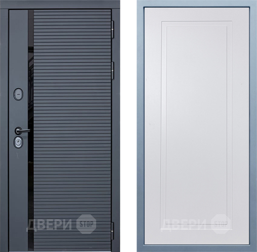 Входная металлическая Дверь Дива МХ-45 STR Н-10 Белый в Черноголовке