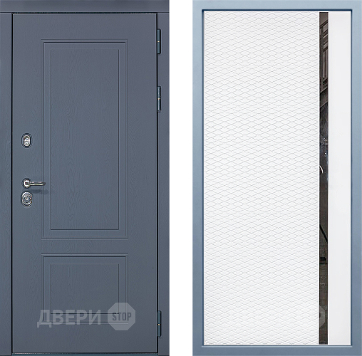 Входная металлическая Дверь Дива МХ-38 STR МХ-47 Белый матовый в Черноголовке