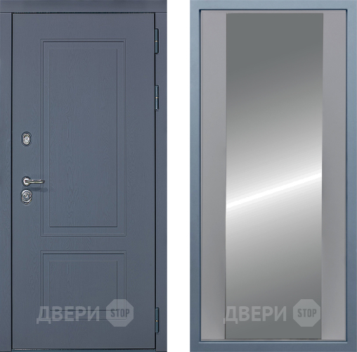 Входная металлическая Дверь Дива МХ-38 STR Д-15 Зеркало Силк Маус в Черноголовке