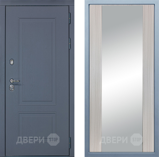 Входная металлическая Дверь Дива МХ-38 STR Д-15 Зеркало Сандал белый в Черноголовке