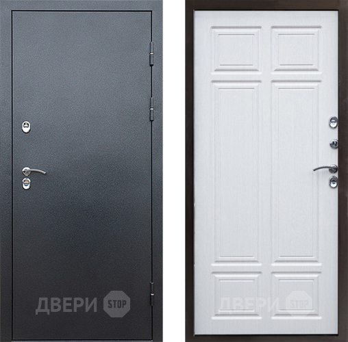Входная металлическая Дверь Престиж TERMO с терморазрывом Снегирь Серебро Премиум Лиственница белая в Черноголовке