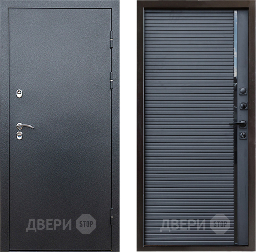 Входная металлическая Дверь Престиж TERMO с терморазрывом Снегирь Серебро Porte Черный кварц в Черноголовке