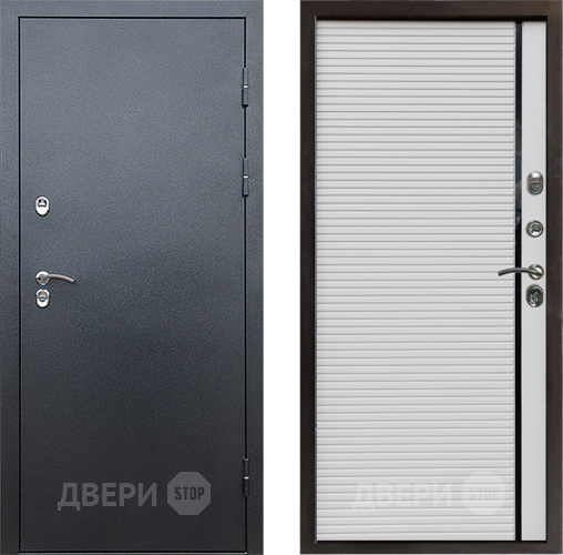 Входная металлическая Дверь Престиж TERMO с терморазрывом Снегирь Серебро Porte Белый в Черноголовке