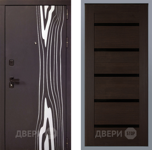 Дверь Заводские двери Леванте СБ-1 орех тисненый в Черноголовке