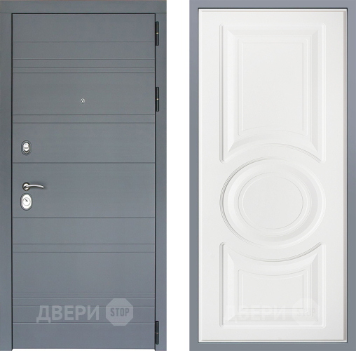 Дверь Заводские двери Лира Софт графит Неаполь Лофт белый в Черноголовке