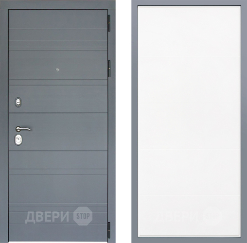 Дверь Заводские двери Лира Софт графит Тривия Белый софт в Черноголовке