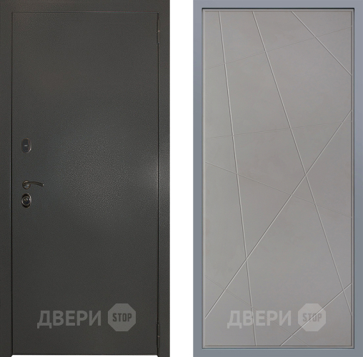 Дверь Заводские двери Эталон 3к антик серебро Флитта Грей софт в Черноголовке