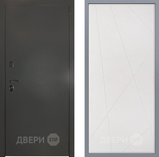 Дверь Заводские двери Эталон 3к антик серебро Флитта Белый софт в Черноголовке
