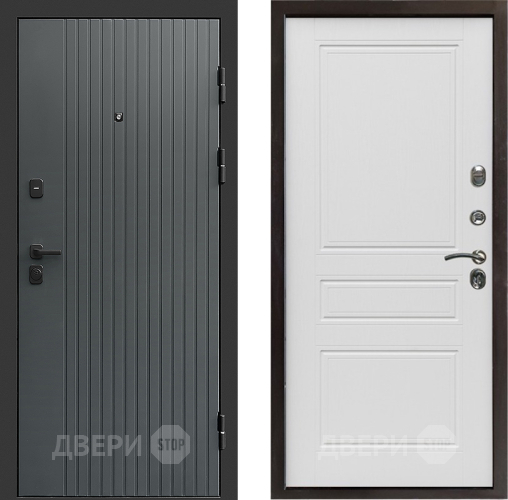 Входная металлическая Дверь Престиж Tvist Grey Классика Лиственница белая в Черноголовке