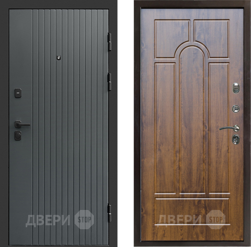Входная металлическая Дверь Престиж Tvist Grey Арка Дуб в Черноголовке